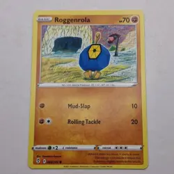 Roggenrola Pokemon Card 086/203 Evolving Skies 2021 Basic Common Fighting - Image 1