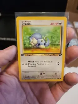 1st Edition Dratini 53/82 Team Rocket Set Rare Vintage Pokemon Card - NM - Image 1