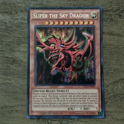 Yugioh 2016 Slifer, the Sky Dragon (CT13-EN001) Secret Rare TCG Card - Image 1