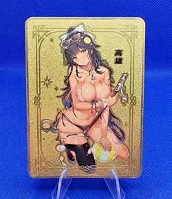 Beach Girl | Sea Moon Partying | Metall Waifu Goddess Story Card - Image 1