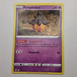 Pumpkaboo Pokemon Card 076/203 Evolving Skies 2021 Basic Common Psychic - Image 1