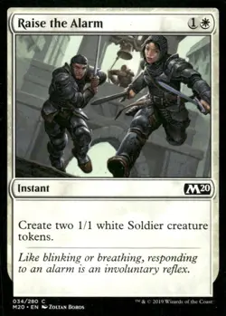 Raise the Alarm 034/280 M20 MTG Magic the Gathering card - Image 1