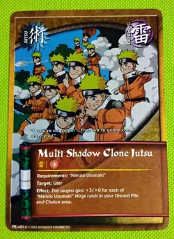 Multi Shadow Clone Jutsu - PR us014 - NM - Foil - Promo - Naruto Trading Card - Image 1