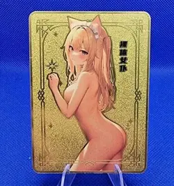 Cat Ear Girl | Sea Moon Partying | Metall Waifu Goddess Story Card - Image 1