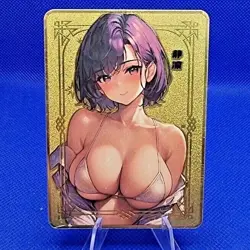 Violet Hair Girl | Sea Moon Partying | Metall Waifu Goddess Story Card - Image 1