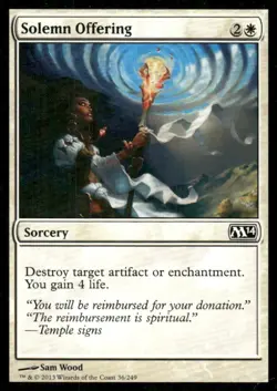 Solemn Offering M14 MTG Magic the Gathering card - Image 1