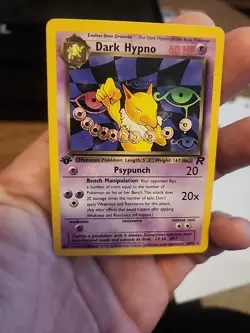 Pokemon Card Dark Hypno Team Rocket Rare Non Holo Trading Card 1st Edition - Image 1