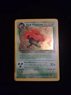 Pokemon TCG Holo Rare Dark Vileplume Card 13/82 Vintage LP Condition - Image 1