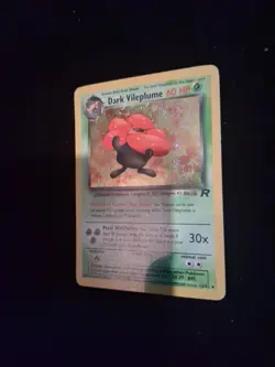 Pokemon TCG Holo Rare Dark Vileplume Card 13/82 Vintage LP Condition - Image 4