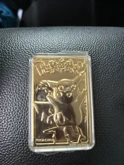My 1999 Bk 23k Gold Plated Pikachu Bar Pokemon Card. It Is In Perfect Condition - Image 1