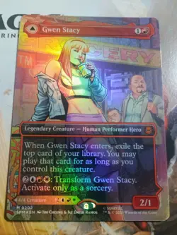 Gwen Stacy/Ghost Spider (0202) (Borderless) Marvel's Spider-Man Foil MTG - Image 1