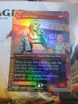 Gwen Stacy/Ghost Spider (0202) (Borderless) Marvel's Spider-Man Foil MTG - Image 3