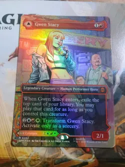 Gwen Stacy/Ghost Spider (0202) (Borderless) Marvel's Spider-Man Foil MTG - Image 4
