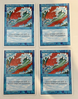 4X Blue Elemental Blast 4th Edition MTG Magic the Gathering LP - Image 1