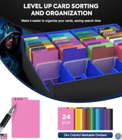 MoKo 3000+ Card Storage Box - MTG Deck Organizer with 24 Dividers & 4 Supports - Image 5