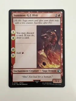 Summon: G.F. Ifrit MTG Magic the Gathering Card NM Near Mint FIN - Image 1