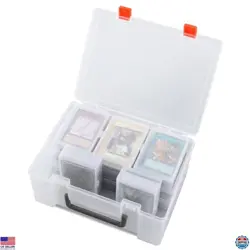 Premium Trading Card Organizer Box for 800+ Cards - 11 Deck Holders for MTG, - Image 1
