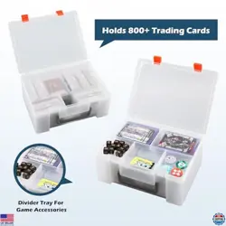 Premium Trading Card Organizer Box for 800+ Cards - 11 Deck Holders for MTG, - Image 2