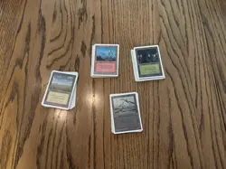 Mtg Unlimited Land Art Set 15 Card Lot Magic Oldschool 1 Of Each Lp-Mp - Image 3