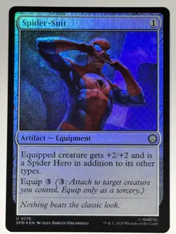 Spider-Suit FOIL Marvel's Spider-Man 176 NM Magic MTG - Image 1