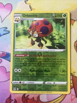 Pokemon TCG Orbeetle Sword & Shield - Lost Origin #20 Reverse Holo LP - Image 1