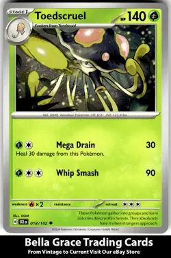 Toedscruel #018/142 SV07: Stellar Crown Pokemon Uncommon - Image 1
