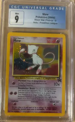 CGC 9 MINT MEW Holo Black Star Promo Pokemon League #9 Pokemon 2000 RARE VINTAGE - Image 1