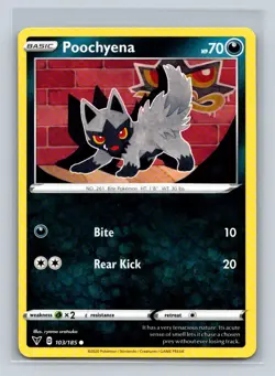 Poochyena #103/185 SWSH04: Vivid Voltage Common - Pokemon Cards D46 - Image 1