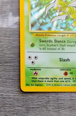 Pokemon TCG - Scyther 17/130 Base Set 2 Holo Rare WOTC - NM - Image 5