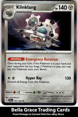 Klinklang #101/142 SV07: Stellar Crown Pokemon Rare Holo - Image 1
