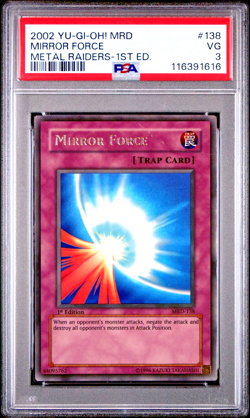 PSA 3 1ST EDITION Mirror Force MRD-138 Metal Raiders Ultra Rare YUGIOH - Image 1