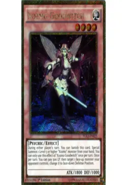 PGL3-EN025 Kozmo Goodwitch Gold Secret Rare 1st Edition Near Mint YuGiOh TCG - Image 1