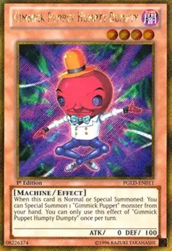 PGLD-EN011 Gimmick Puppet Humpty Dumpty Gold Secret Rare UNL Ed NM YuGiOh TCG - Image 1