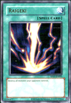 Raigeki - Retro Pack (2020 Date Reprint) RP01-EN005 ULTRA RARE YuGiOh TCG Card - Image 1