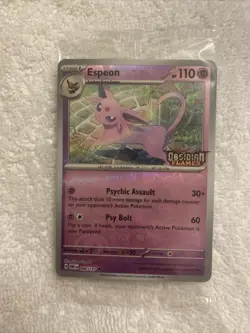 Pokemon TCG Espeon Best Buy Promo 086/197 Obsidian Flames Reverse Holo*NewSealed - Image 1