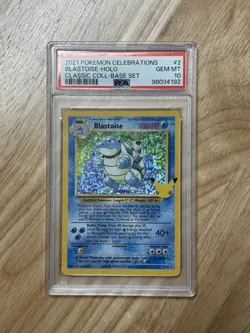 Pokemon Blastoise Celebrations #2/102 Classic Collection Holo PSA 10 - Image 1