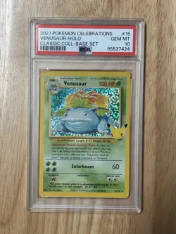 Pokemon Venusaur Celebrations #15/102 Classic Collection Holo PSA 10 - Image 1