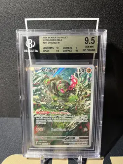 2024 Pokemon Scarlet and Violet Shrouded Fable #074 Okidogi IR BGS 9.5 - Image 1