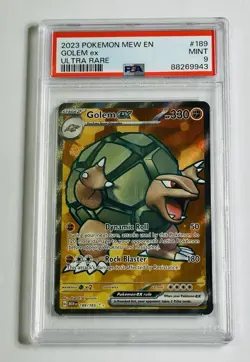🔥PSA 9 MINT Golem ex 189/165 Scarlet & Violet 151 Ultra! Pokemon TCG!🔥 - Image 1