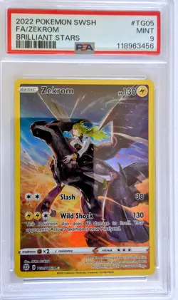 POKEMON TCG Zekrom TG05/TG30 SWSH Brilliant Stars Trainer Gallery English PSA 9 - Image 1