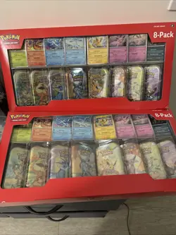 2-pack Pokemon Costco Prismatic Evolutions 8 Mini Tins SEALED - Image 1