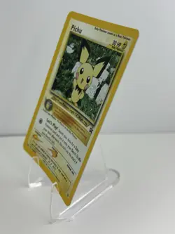 2001 Pokemon Black Star Promo #35 Pichu reverse foil holo Pokemon league LP/NM - Image 3