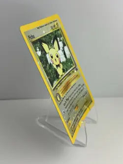 2001 Pokemon Black Star Promo #35 Pichu reverse foil holo Pokemon league LP/NM - Image 4