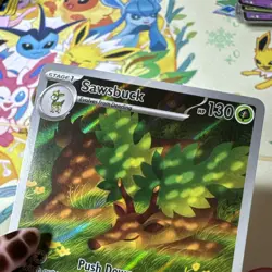 Pokemon TCG White Flare Sawsbuck 092/086 Illustration Rare Full Art Holo - Image 2