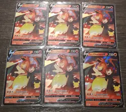 (x6) Pokemon TCG Lance’s Charizard V Celebrations SWSH133 Black Star Promo - Image 1