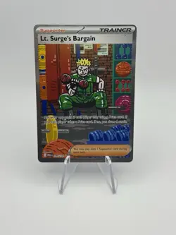 Lt. Surge's Bargain 185/132 Special Illustration Rare Pokemon Mega Evolution NM - Image 1