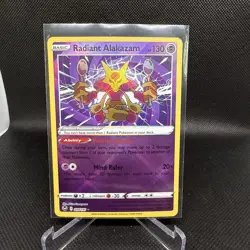 Pokemon Silver Tempest - RADIANT ALAKAZAM #059/195 - Holo Rare Pokemon - Image 1