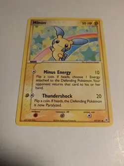 Pokemon TCG: Vintage 2004 Minun Ex Hidden Legends 67/101 LP- See Pics - Image 4