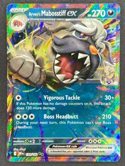 Pokemon Arven's Mabosstiff ex 139/182 DRI Destined Rivals NM - Image 1