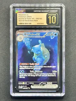 Pokemon 2023 S&V 151 Blastoise Ex SIR Holo 200/165 English CGC Pristine 10 - Image 1